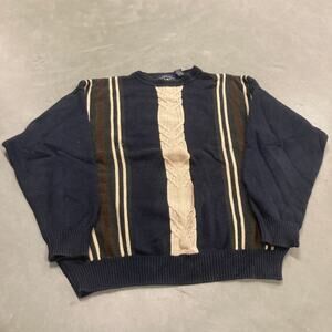 vintage woods & gray striped sweater